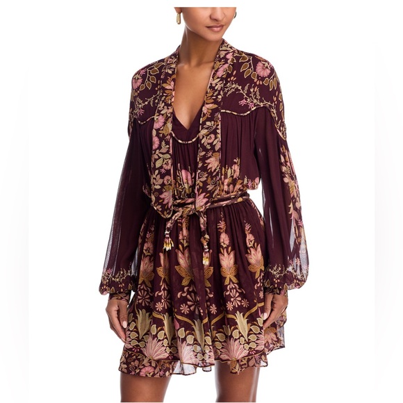 FARM Rio Dresses & Skirts - FARM Rio Bella Floral Mini Dress, Burgundy